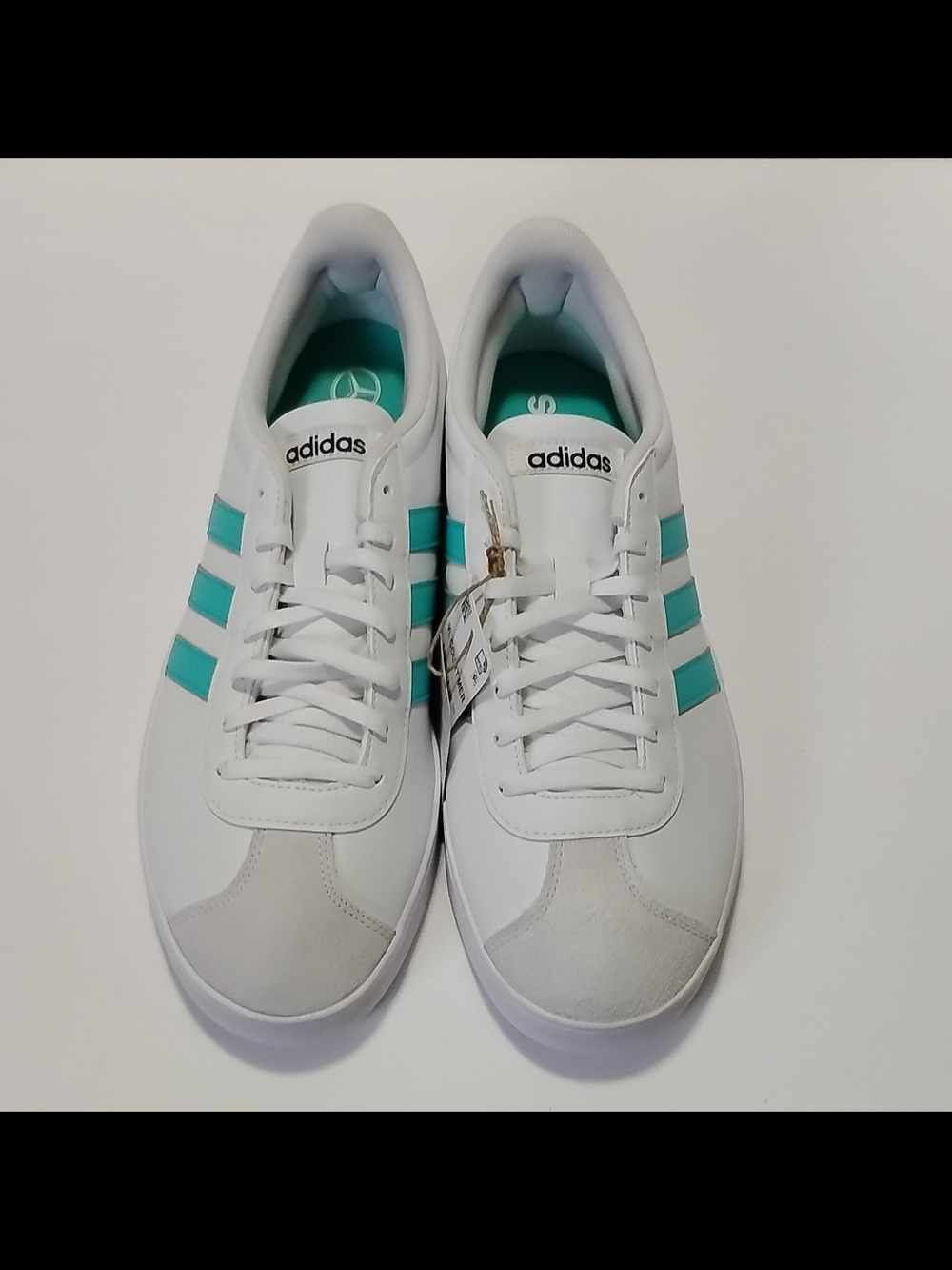 adidas VL Court Mercedes AMG Petronas F1 Team White Semi Mint Men Size 11 JR1069